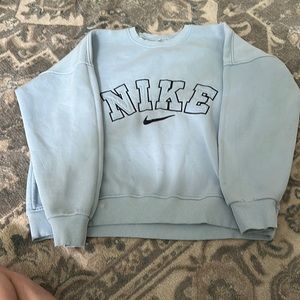 custom nike blue sweatshirt